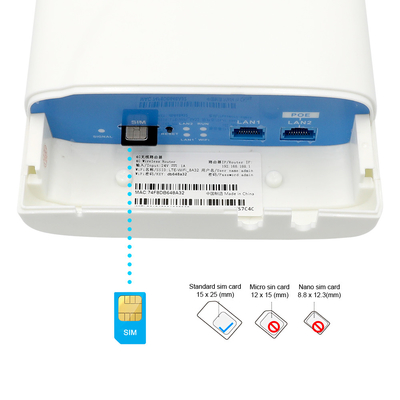 4G adaptador impermeável exterior sem fio do ponto de entrada do router IP66 do CPE Wifi