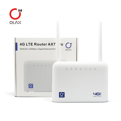 Modem sem fio do router de Wifi do poder do CPE 300mbps 5000mAh do router 3G 4G LTE de OLAX AX7 PRO Wifi com Sim Card Slot